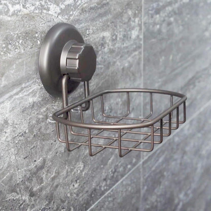 HASKO Suction Cup Soap Dish for Shower Wall, Rustproof Stainless Steel Shower Soap Holder Suction, Bathtub Bathroom Bar Soap Holder, Bronze