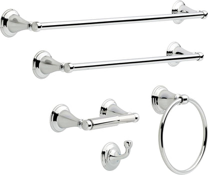Delta Single Towel Hook for Bathroom or Kitchen| Polished Chrome | Windemere Accessories