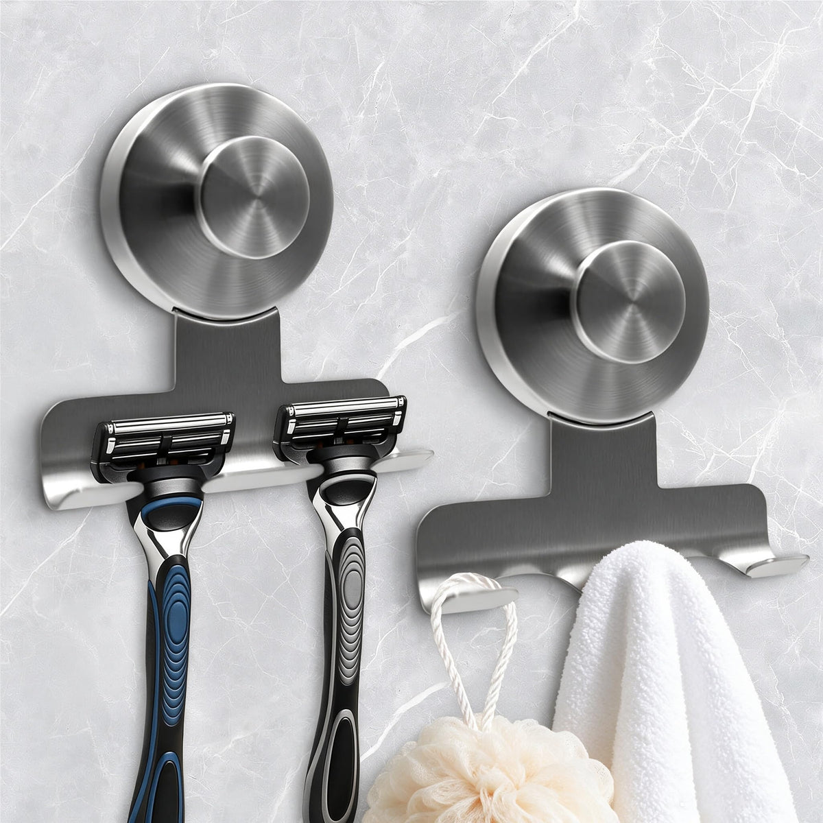 2026 Upgraded Drill-Free Stainless Steel Suction Cup Hooks Multi-Use
