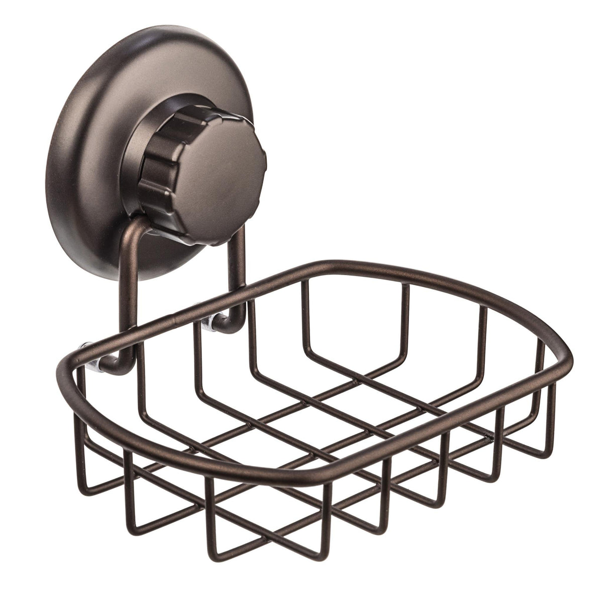 HASKO Suction Cup Soap Dish for Shower Wall, Rustproof Stainless Steel Shower Soap Holder Suction, Bathtub Bathroom Bar Soap Holder, Bronze