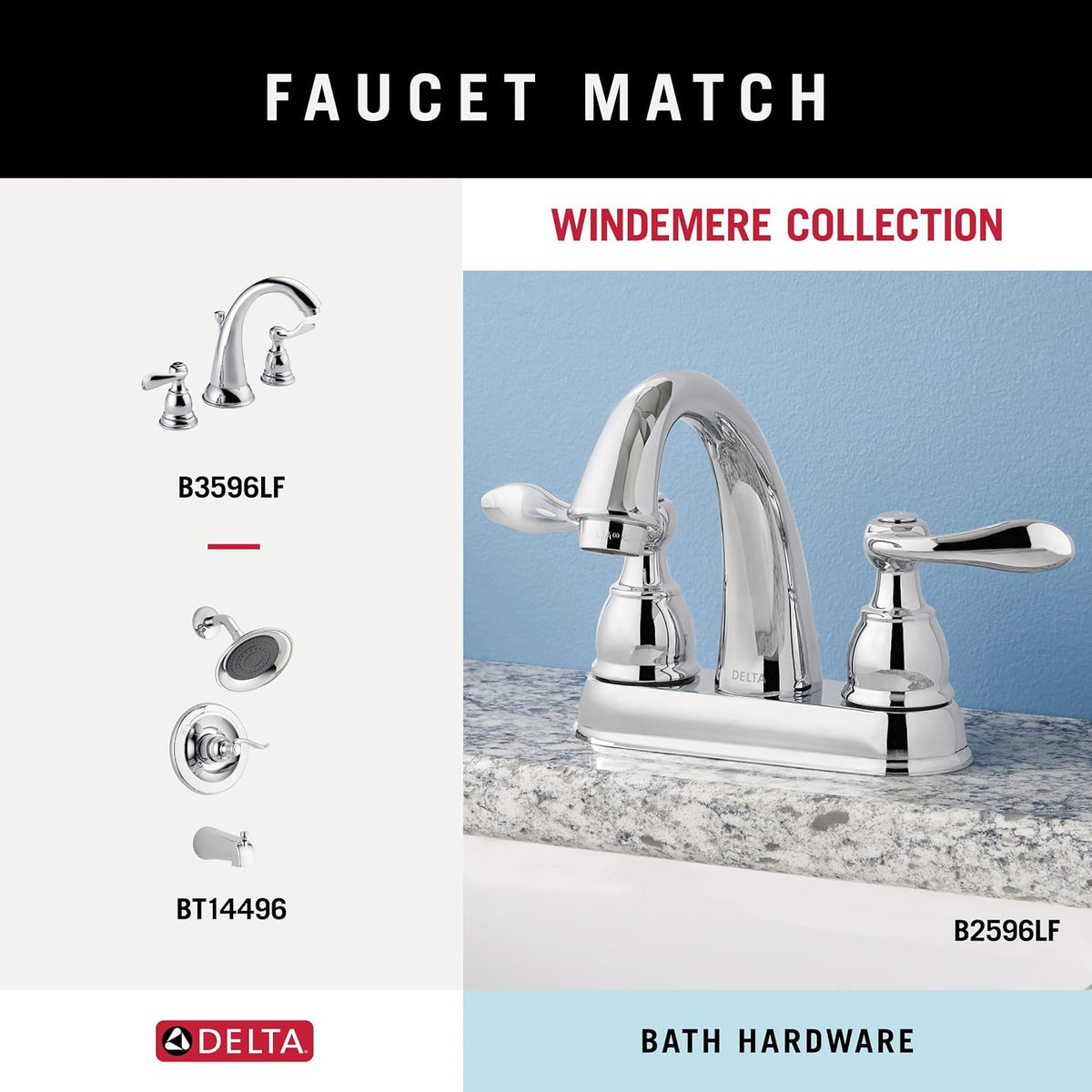Delta Single Towel Hook for Bathroom or Kitchen| Polished Chrome | Windemere Accessories