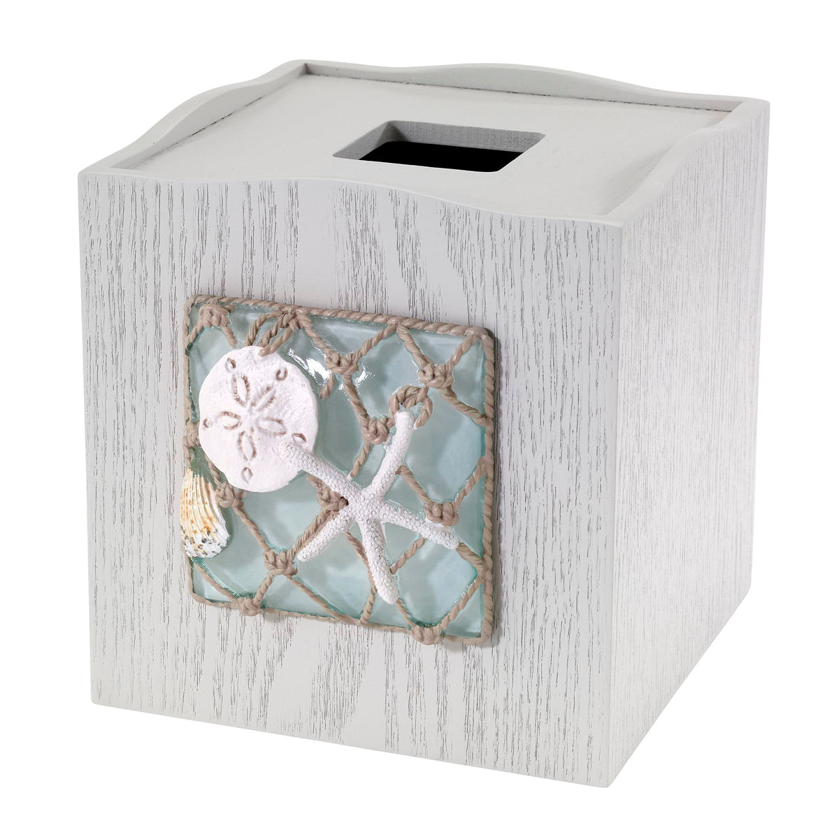 Avanti Linens - Seaglass Soap Dish, Hand Painted Resin Soap Holder