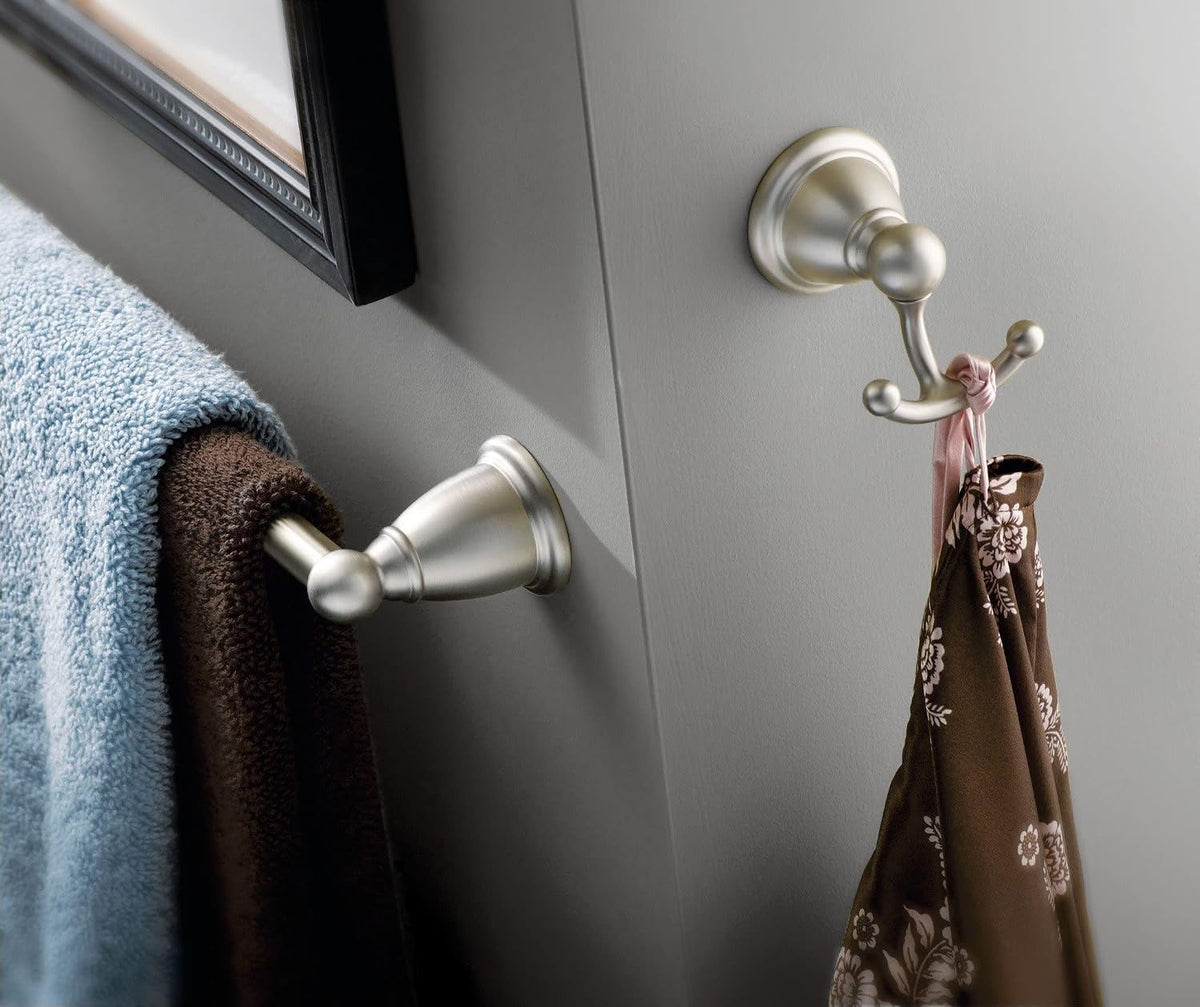 Moen YB2203BN Brantford Brushed Nickel Wall Mount Double Robe Hook