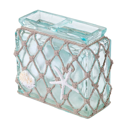 Avanti Linens - Seaglass Soap Dish, Hand Painted Resin Soap Holder